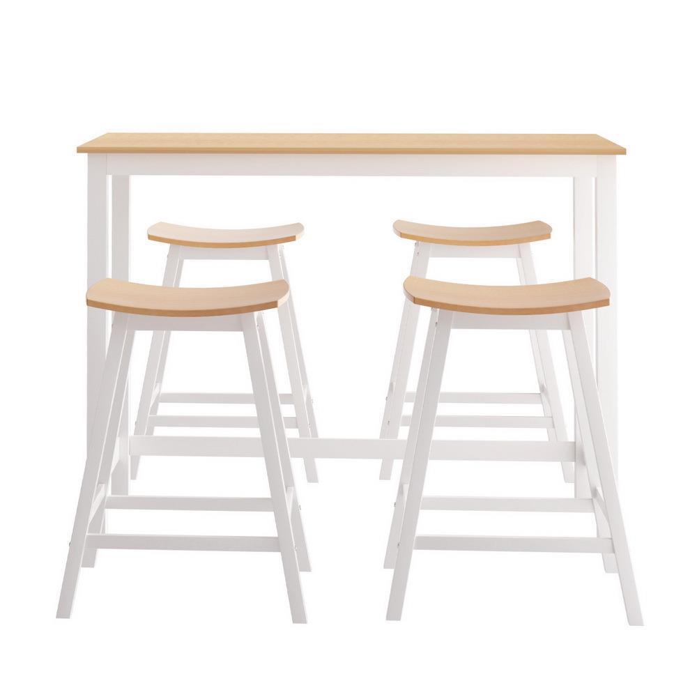 Home Bar Stools - Massivholz-Bartisch und Hocker-Set, Esstisch, Küchenstühle für