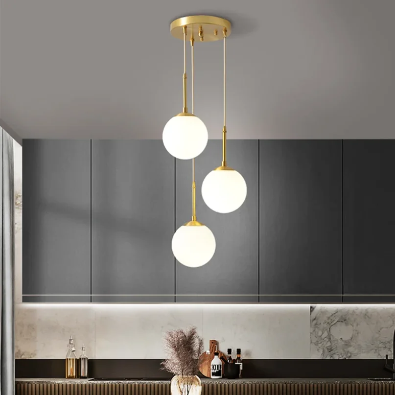 Home Bar Setup - LED Glas Ball Anhänger Lampe Nordic