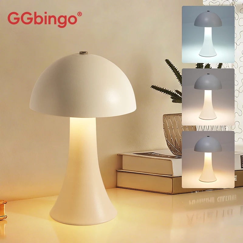 Home Bar Setup - GGbingo Wiederaufladbare Neue LED-Tischlampe Retro Pilzform
