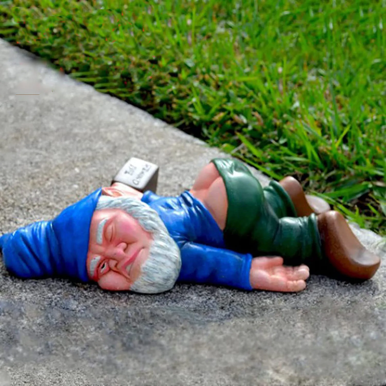 Home Bargains - 15cm Trunken-Gartenzwerge Lustige Harz-Statuen für Heimdekoration