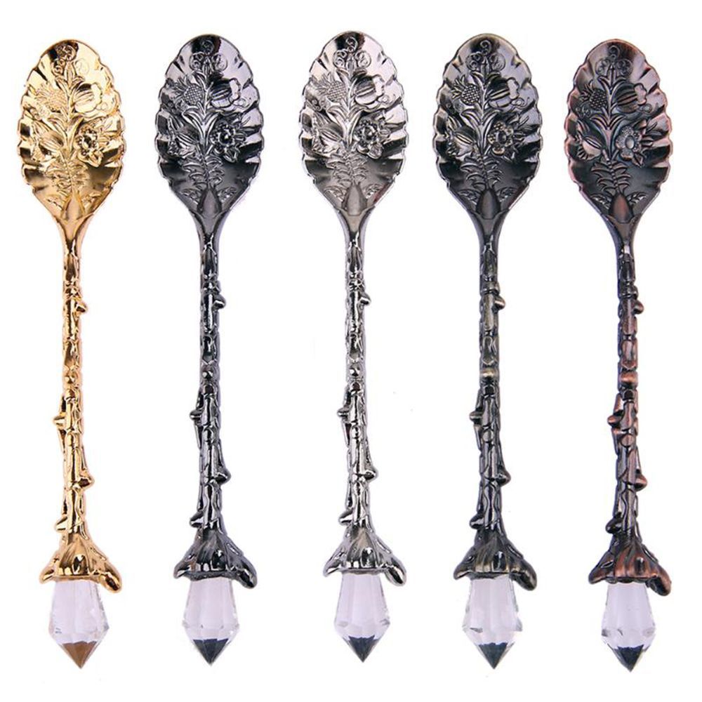 Ice Pick Pick - Kaffeelöffel Kristallkopf Tee Besteck Eis Dessert