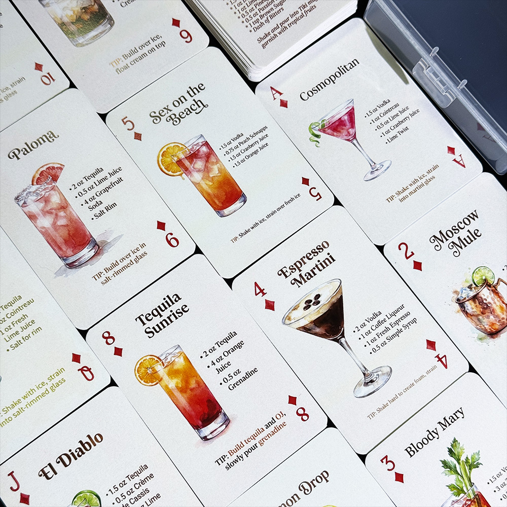 54-Karten-Deck mit Original-Co – Cocktail Recipe Book Bewertung und Preis