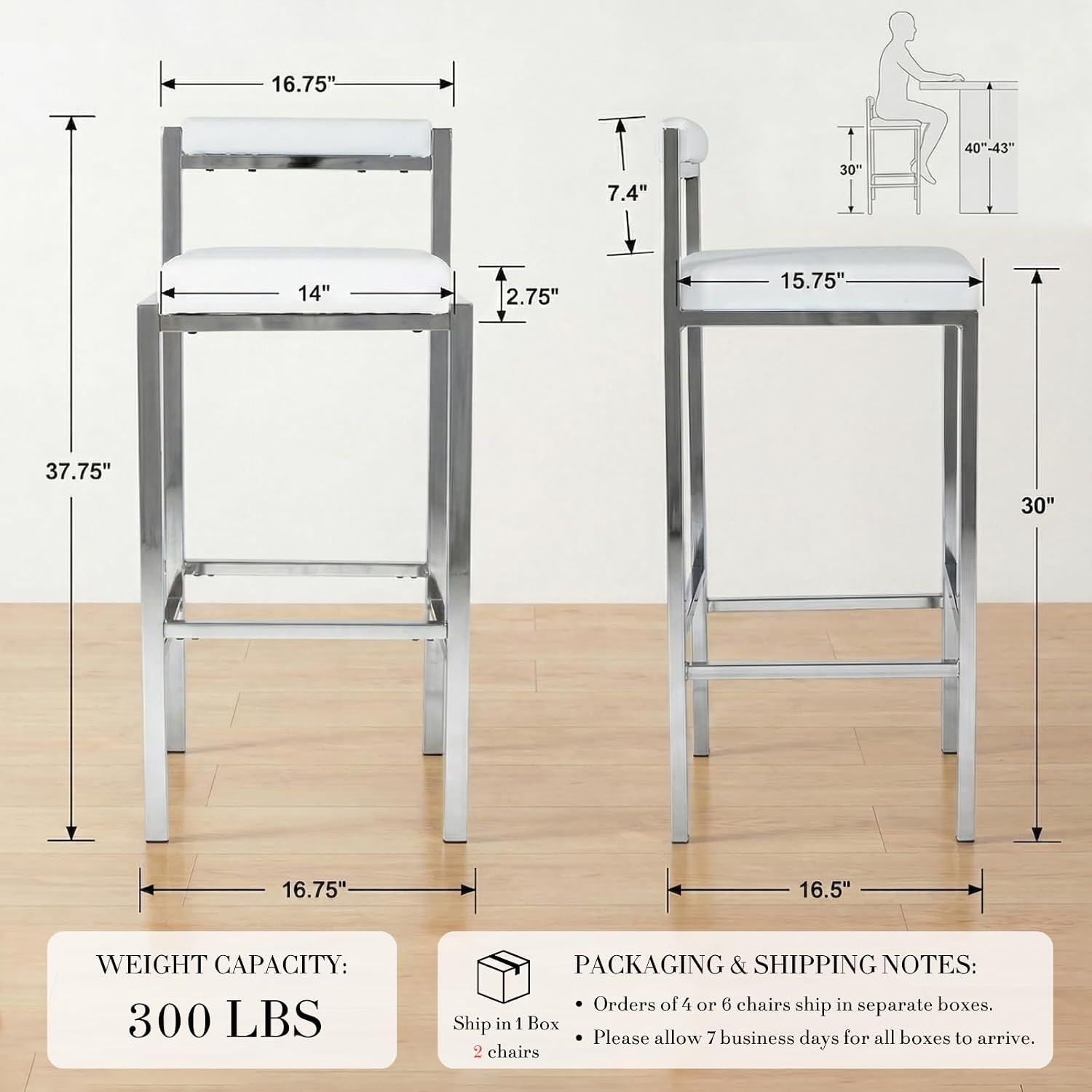 Barhocker-Set mit 2 Stühlen, 3 – Home Bar Stools Bewertung und Preis