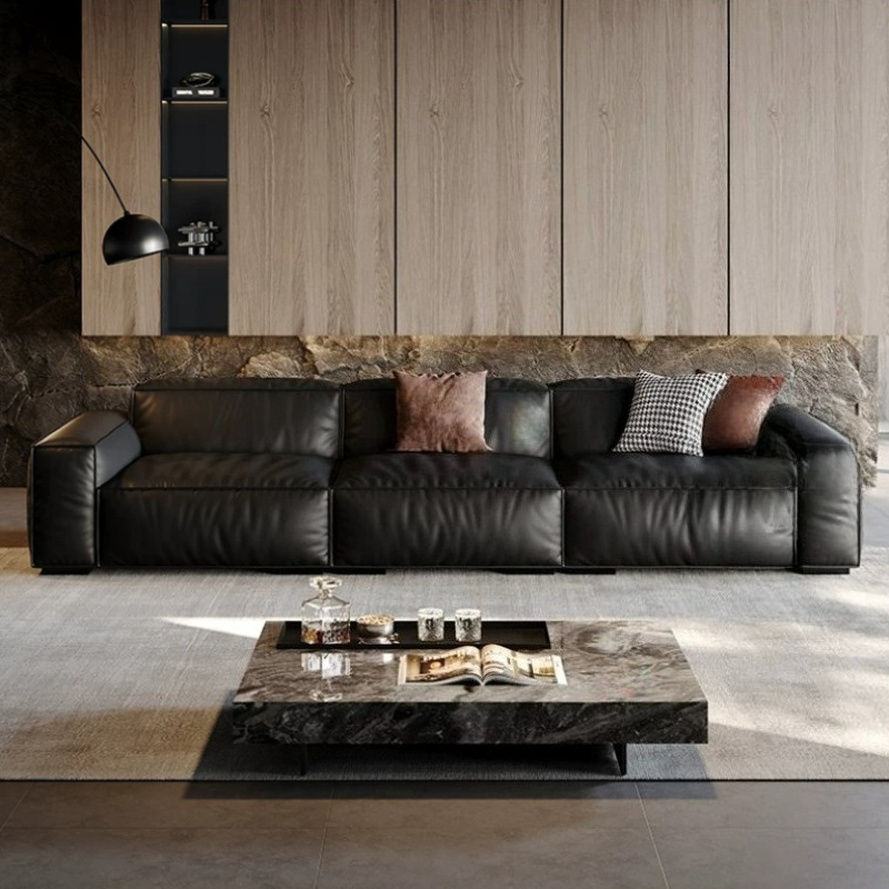 Schwarze Luxus-Ledersofas Barc – Home Barcelona Bewertung und Preis