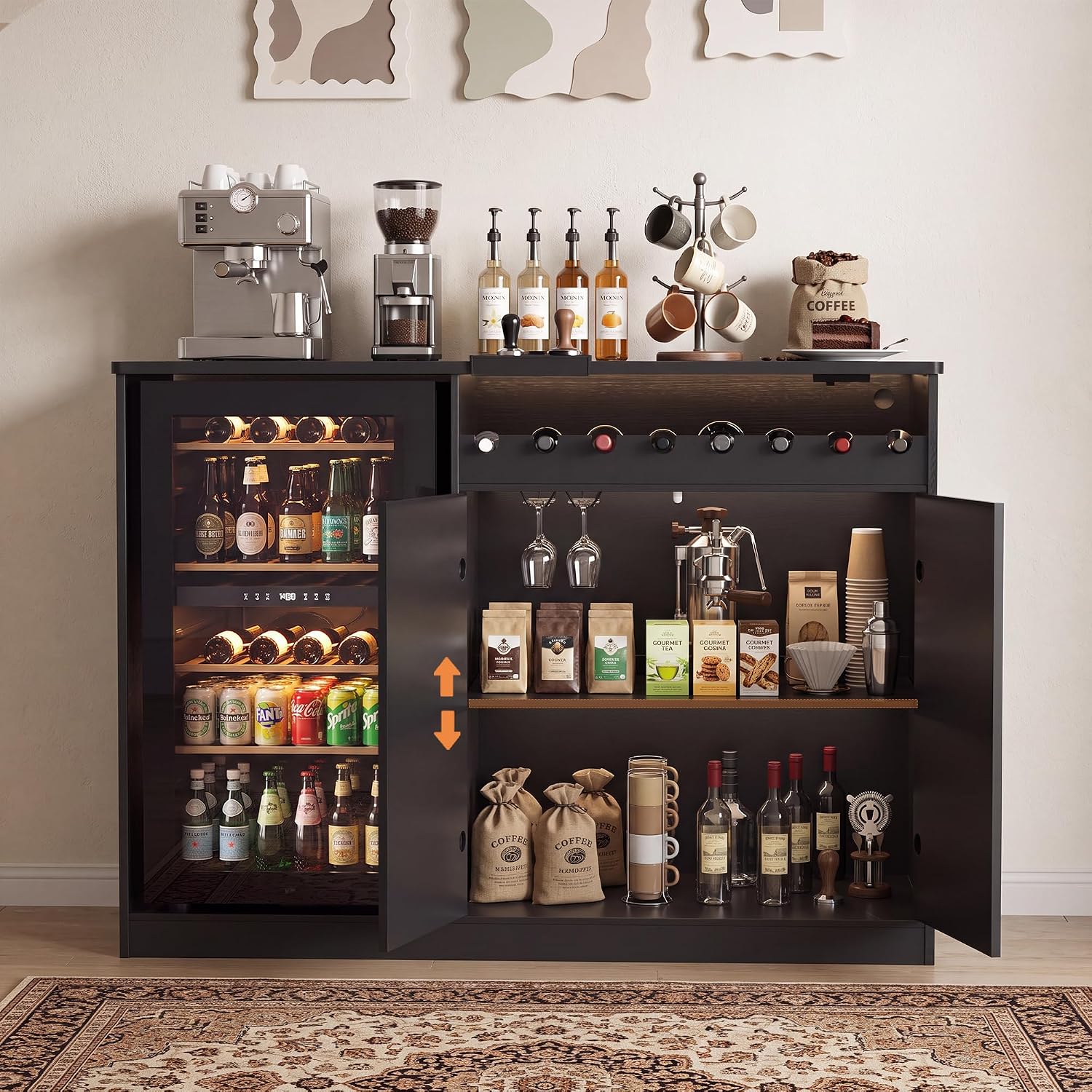 53 Zoll langer Kaffeebarschran – Home Bar And Fridge Bewertung und Preis