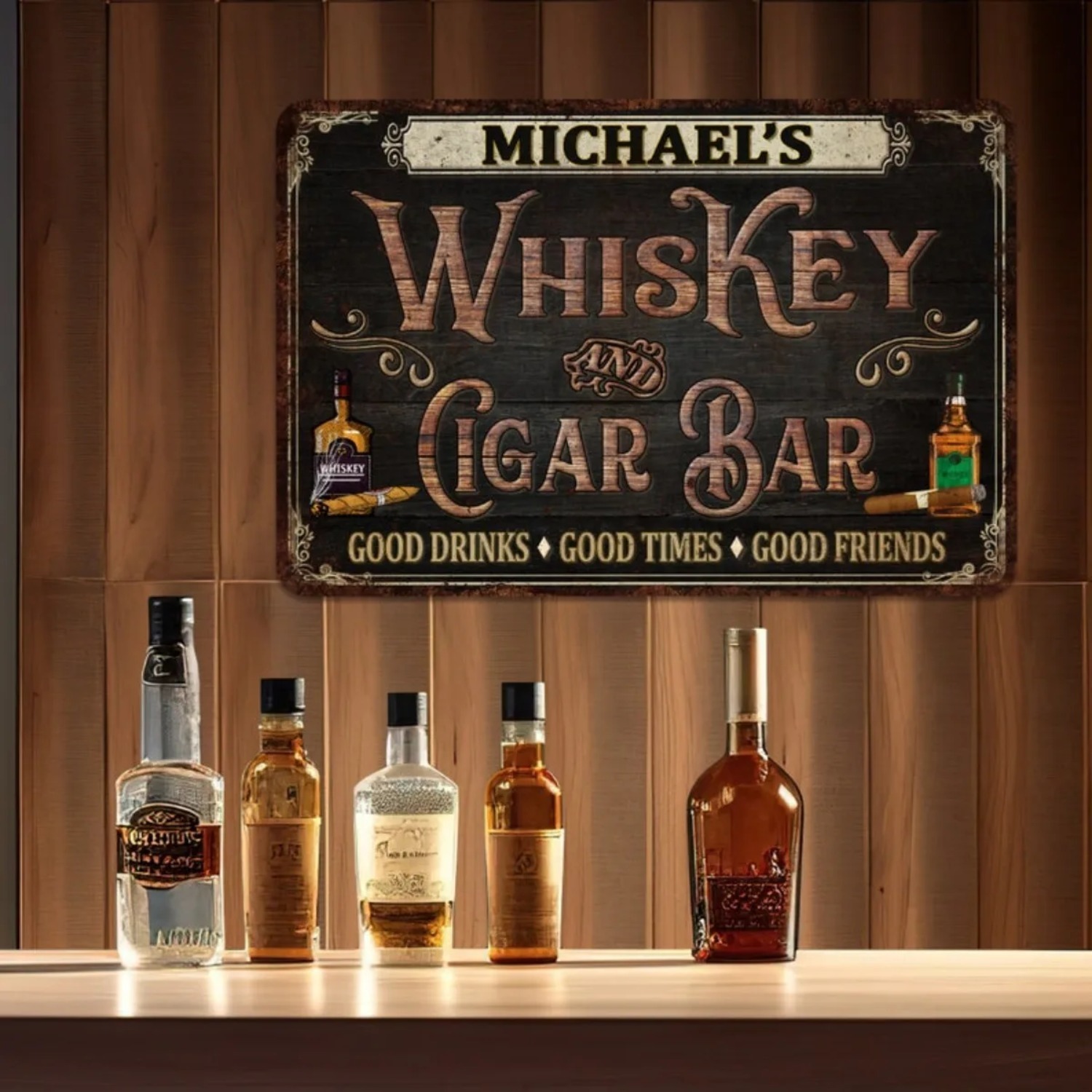 Personalisiertes Vintage Whisk – Home Bar Signs Bewertung und Preis